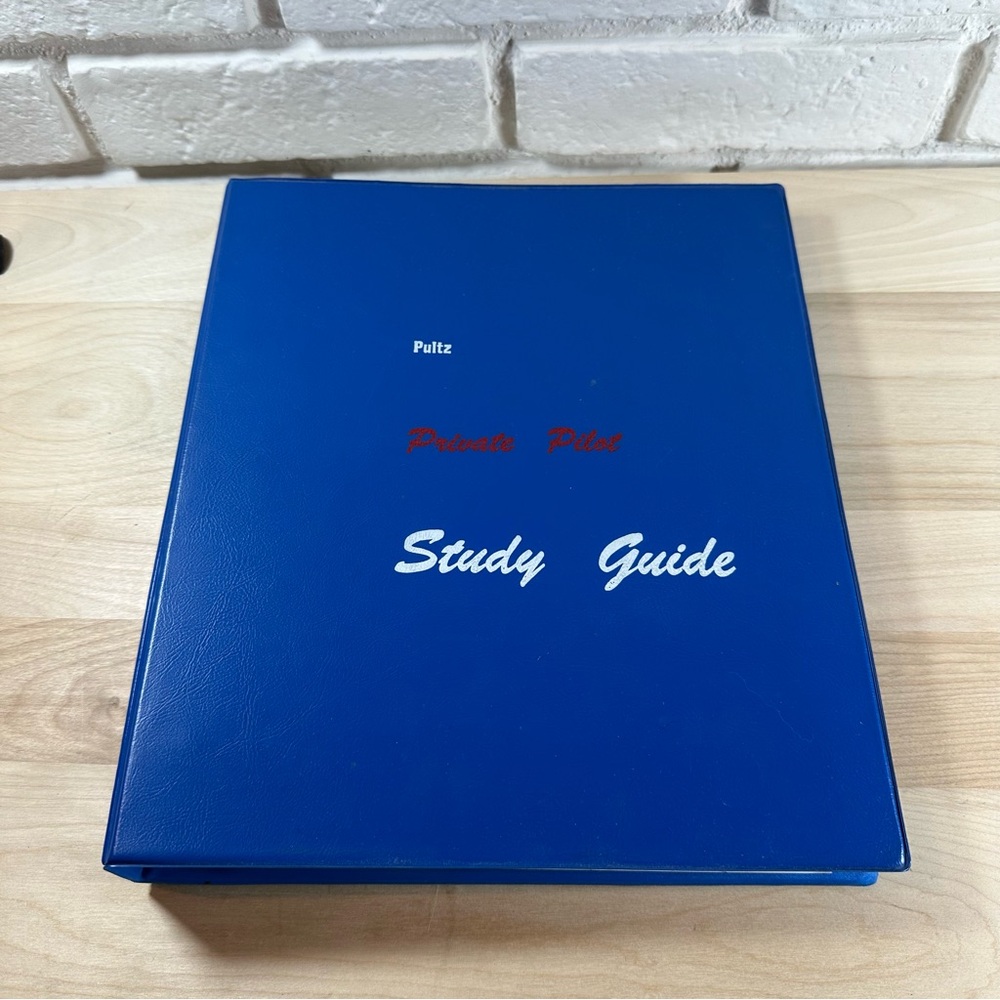 Vintage Private Pilot Study Guide binder by Pultz 1971